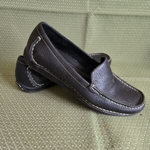 Liz Claiborne Nolia Black Leather Loafers, 7M